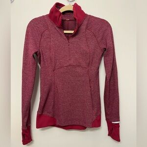 Red lululemon 3/4 zip jacket - size 6